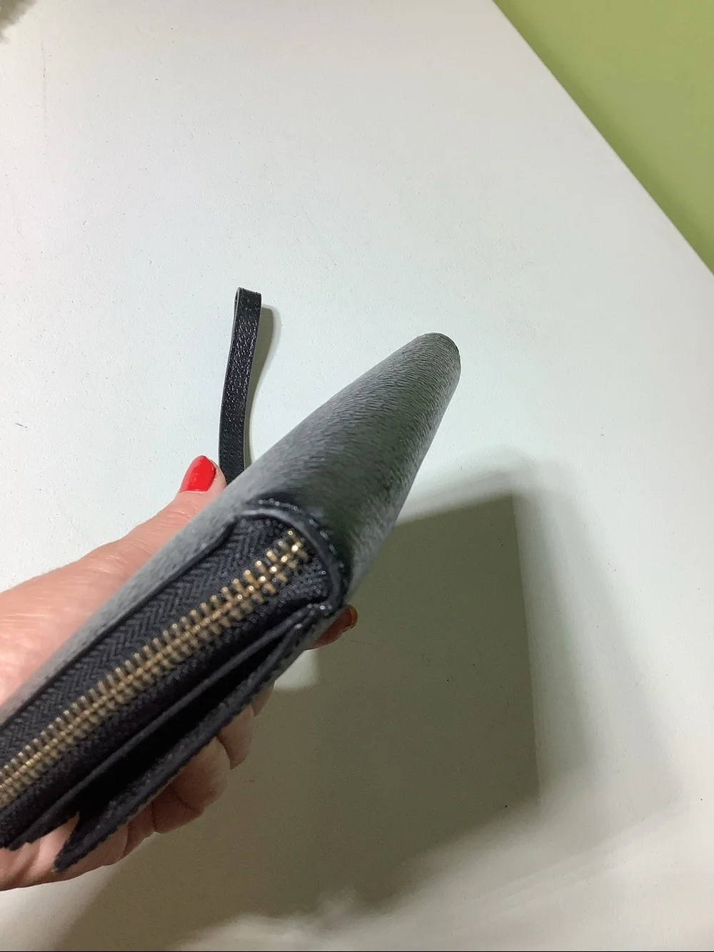 Kate Spade NY black zip around wristlet/wallet